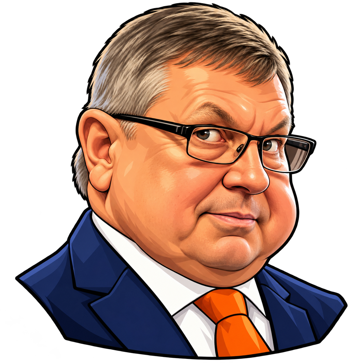 A játék névtelen karikatúrafigurája